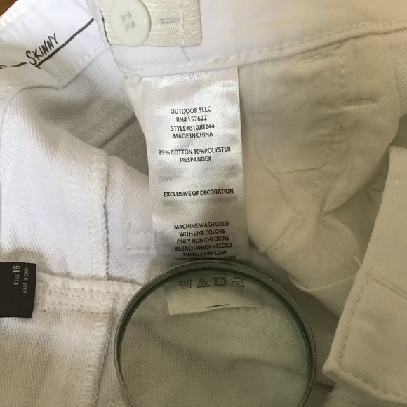 Eddie Bauer NWT girls size 16 flex knit white jeans. Skinny fit. - Picture 6 of 7
